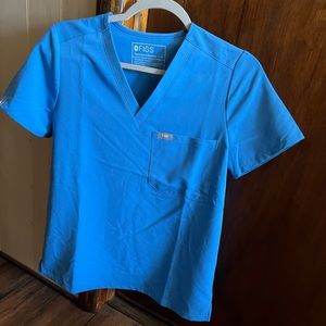 Figs Capri Blue Catarina Scrub Top